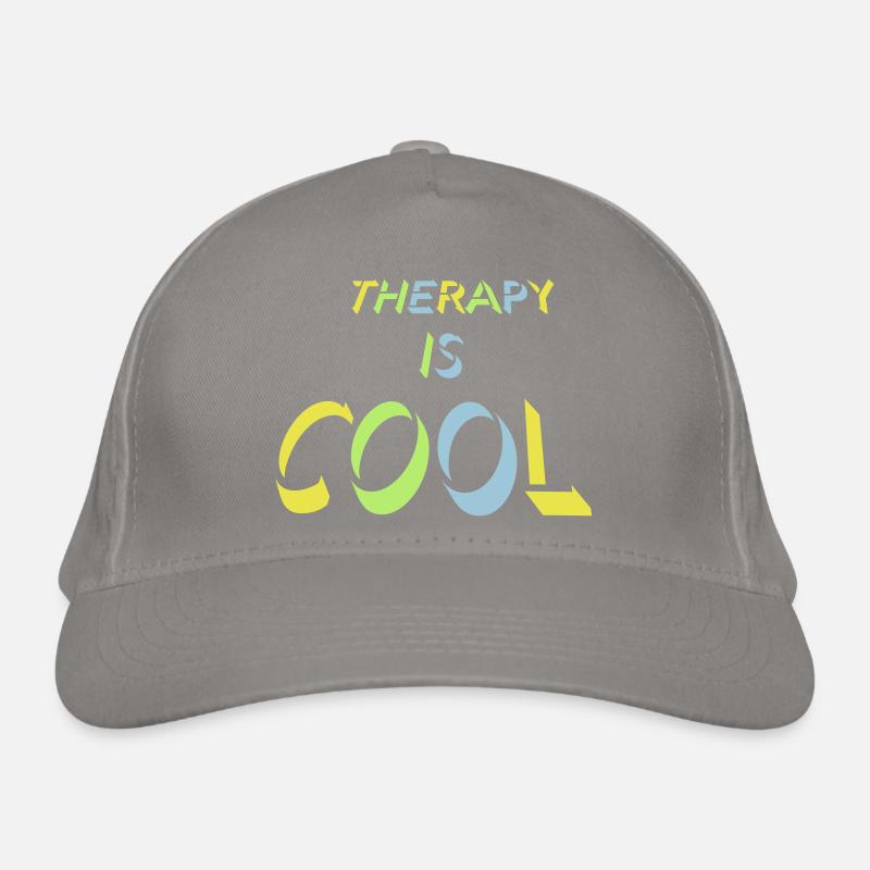 therapy is cool Quote Organic Baseball Cap