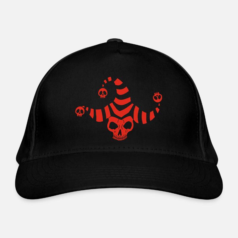 Red Goblin Skull Organic Baseball Cap