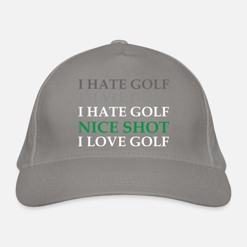 I hate Golf nice shot - funny, humorous, funny Organic Baseball Cap