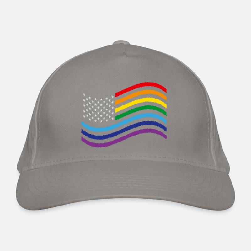 USA Regenbogen Flagge Bio-Baseballkappe