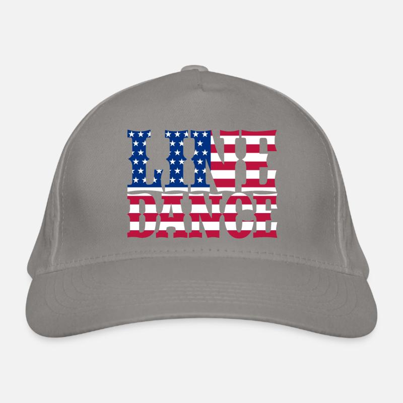 Line Dance US Flag Organic Baseball Cap