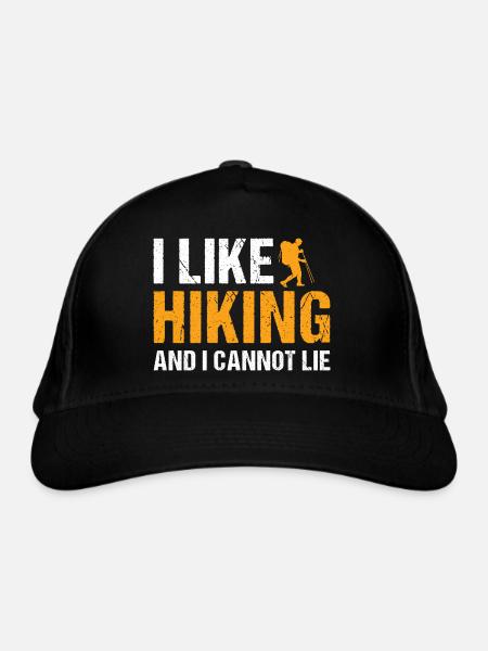 Hiker I Like Hiking - Bio-Baseballkappe - Schwarz - Vorne