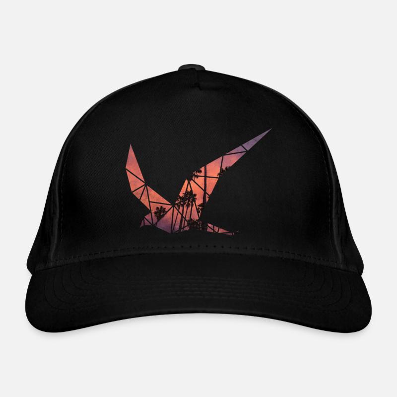 Bird Sunset Illustration Organic Baseball Cap