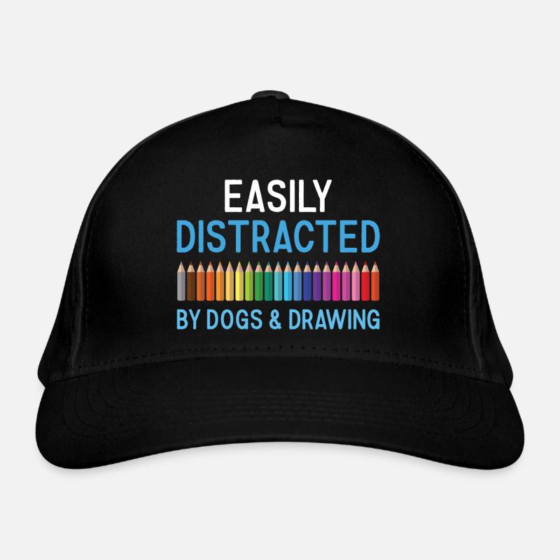 Tiroir Facilement Distrait Par Les Chiens Et Le Dessin Casquette classique bio