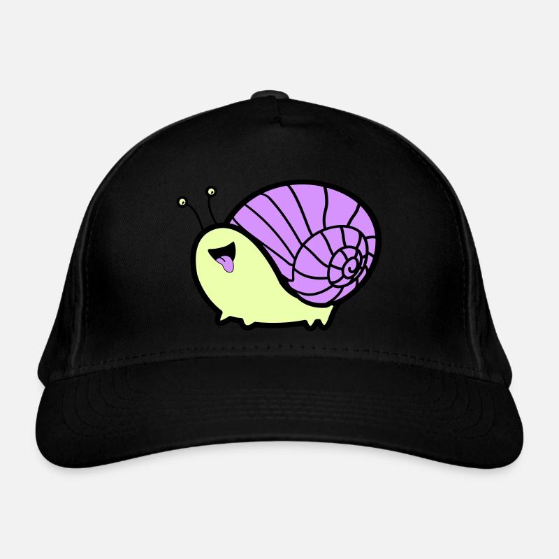 schnecke comic Bio-Baseballkappe