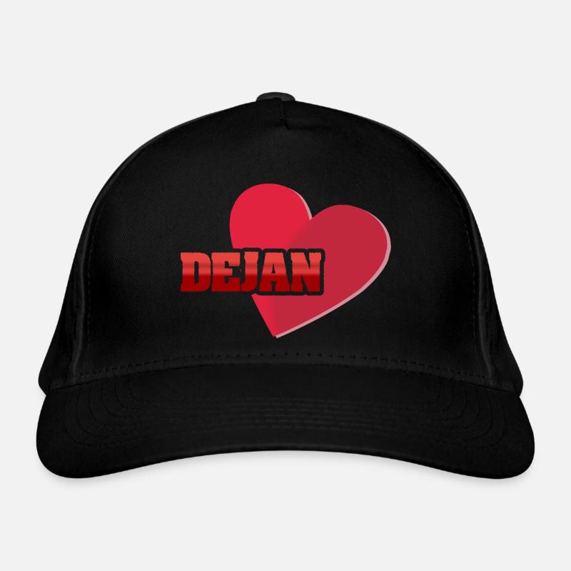 First name Dejan Organic Baseball Cap