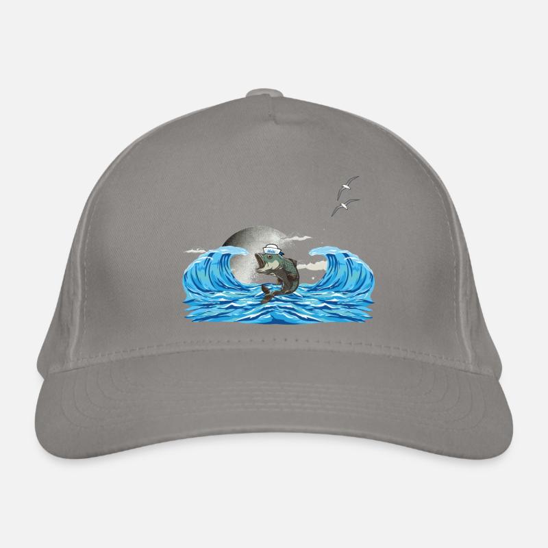 Fisch Fische Moin Meer maritim Bio-Baseballkappe
