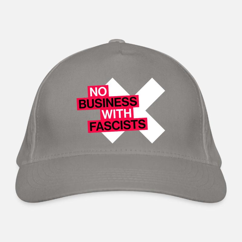 PAS D’AFFAIRES AVEC LES FASCISTES Casquette classique bio