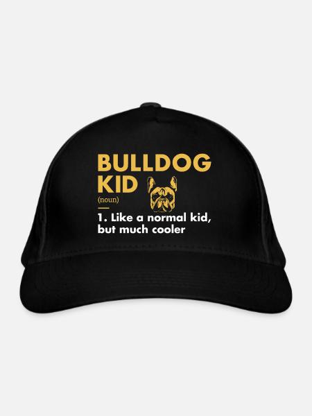 Bulldog Kid Définition - Casquette classique bio - noir - Devant