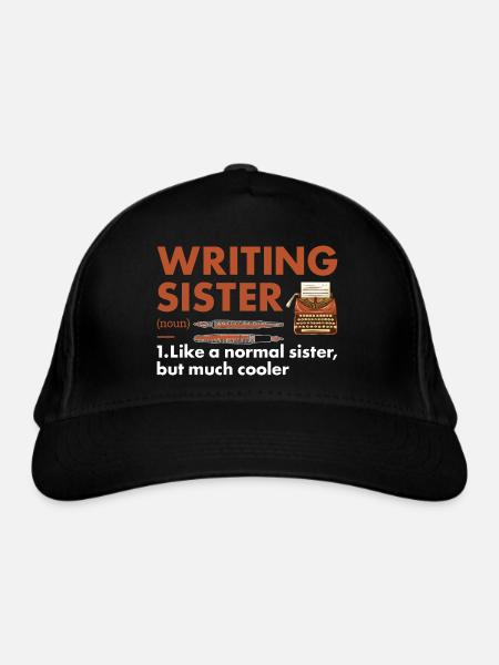Writer Sister Definition Writing - Organic Baseball Cap - black - Front