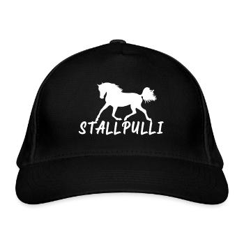 Stallpulli Pferd Reiten Reitstall Reiterhof Stall - Bio-Baseballkappe - Schwarz - Vorne