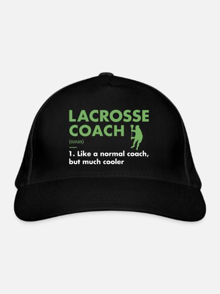 Sport Coach Definition Lacrosse - Bio-Baseballkappe - Schwarz - Vorne