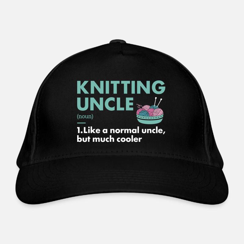 Knitter Uncle Definition Knitting Bio-Baseballkappe