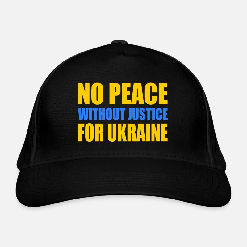 No peace without justice for ukraine Bio-Baseballkappe