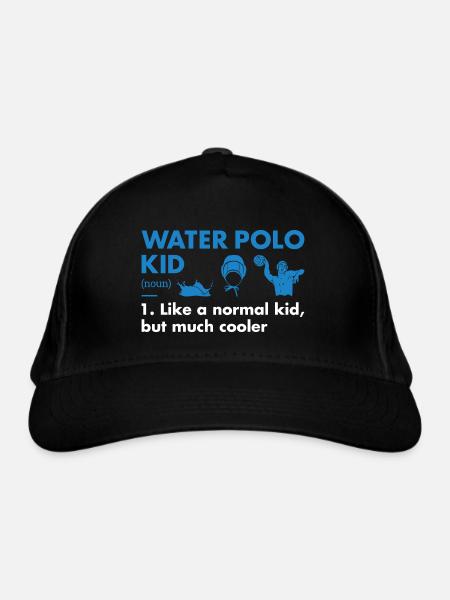 Sport Kid Definition Water Polo - Organic Baseball Cap - black - Front
