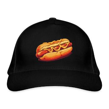 Hot Dog Fast Food - Organic Baseball Cap - black - Front