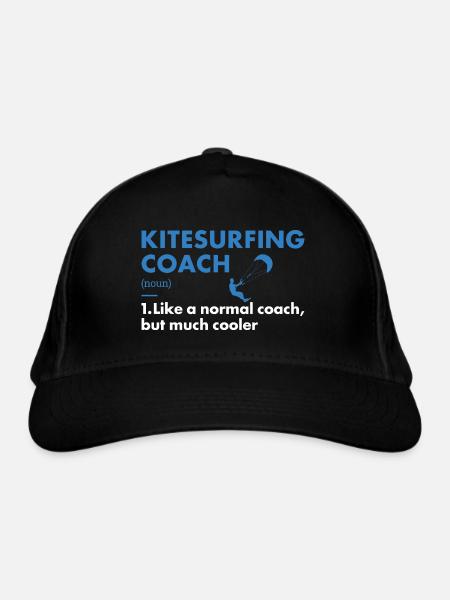 Sport Coach Kitesurfing - Organic Baseball Cap - black - Front