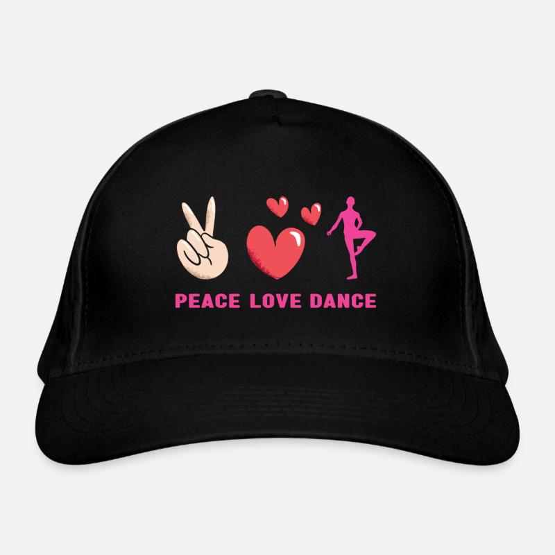 Dancer Peace Love Dancing Bio-Baseballkappe