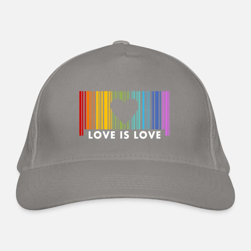 Liebe ist Liebe Regenbogen Barcode Bio-Baseballkappe