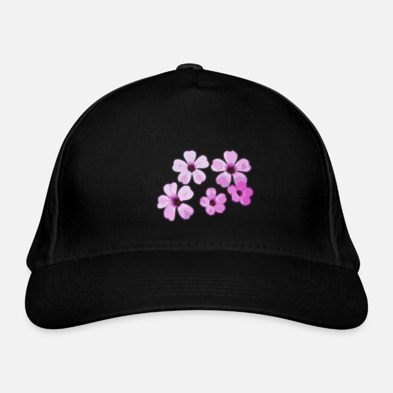 Fleurs - Casquette classique bio - noir