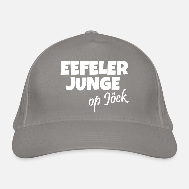 Eefeler Junge op Jöck (Weiß) Eifel Jungs Bio-Baseballkappe