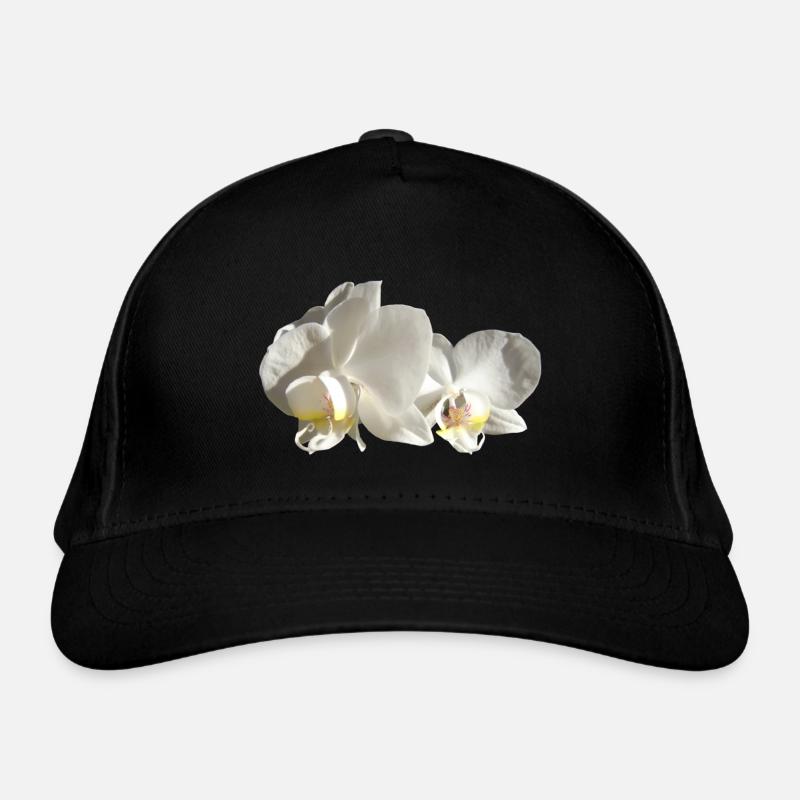 Orchidee weiß Bio-Baseballkappe
