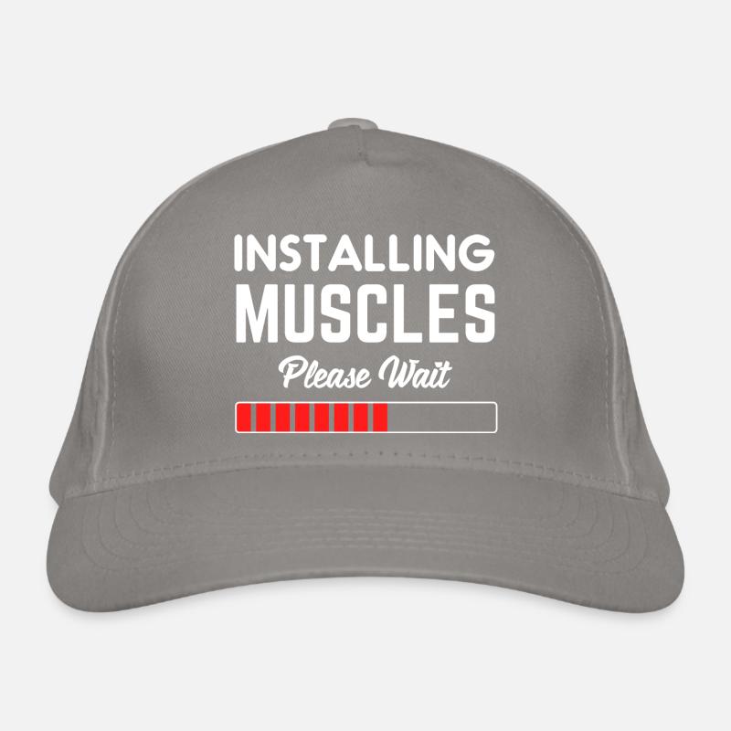 Installing Muscles Please Wait Organic Baseball Cap