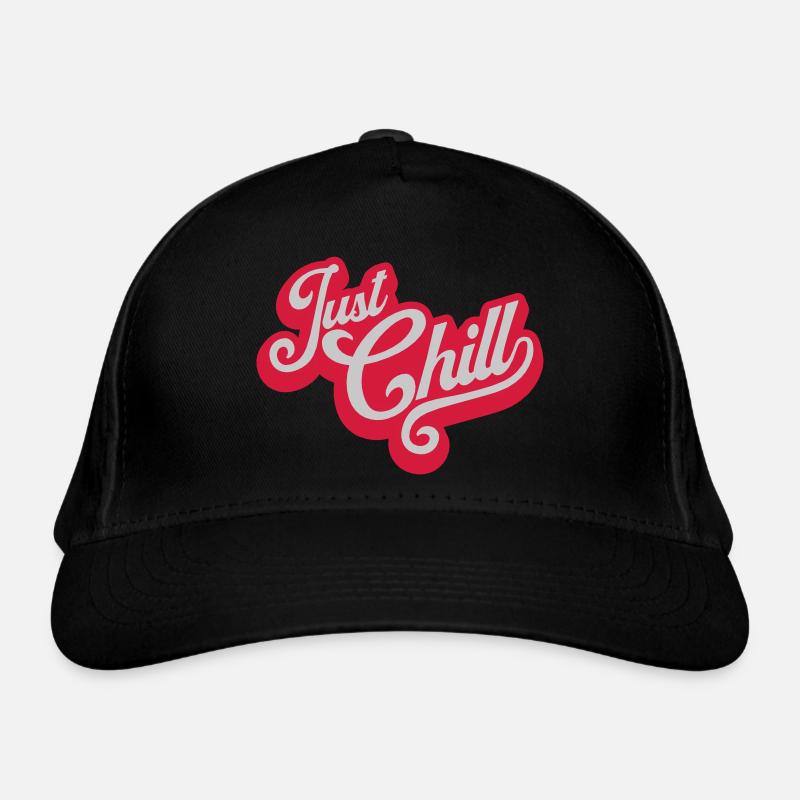 Just Chill Text Logo Bio-Baseballkappe