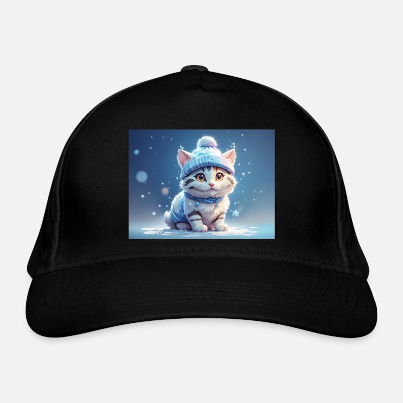 cat with hat Organic Baseball Cap
