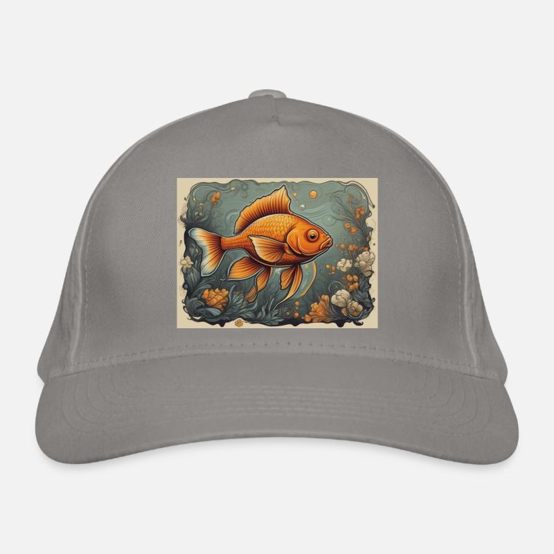 gold fish Organic Baseball Cap