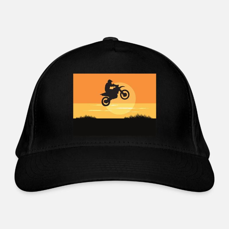 Coucher de soleil moto Casquette classique bio
