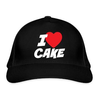 J’aime les gâteaux - Casquette classique bio - noir - Devant