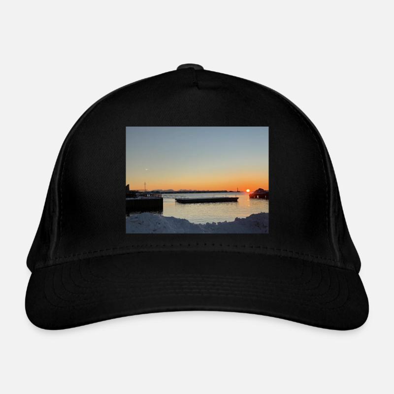 Coucher de soleil sur les Lofoten Casquette classique bio