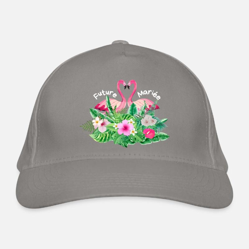 Future mariée flamingo tropical Casquette classique bio