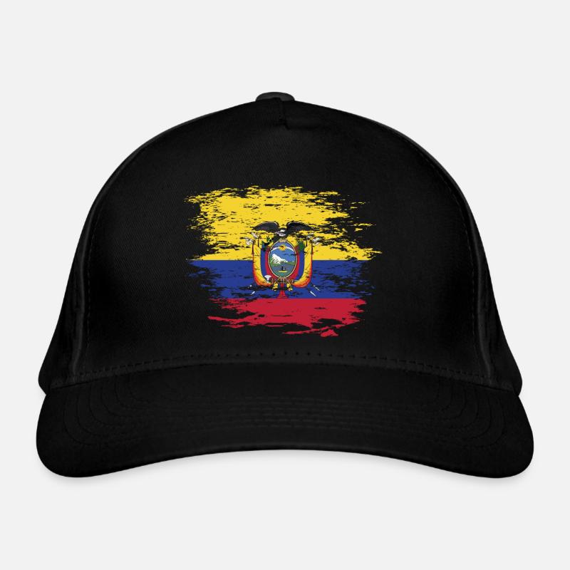 Ecuador flag used Organic Baseball Cap