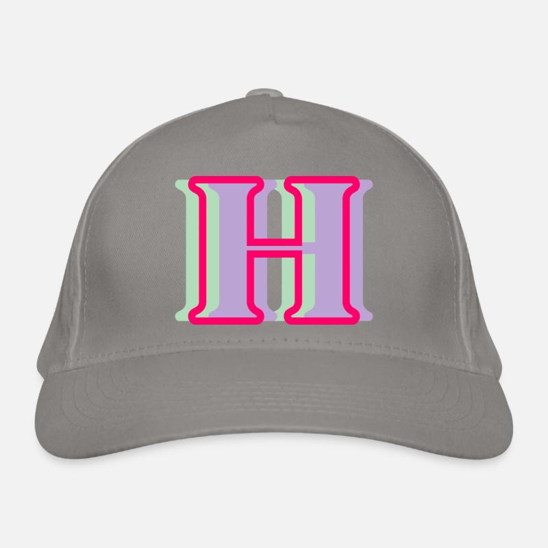 Lettre h multicolore Casquette classique bio