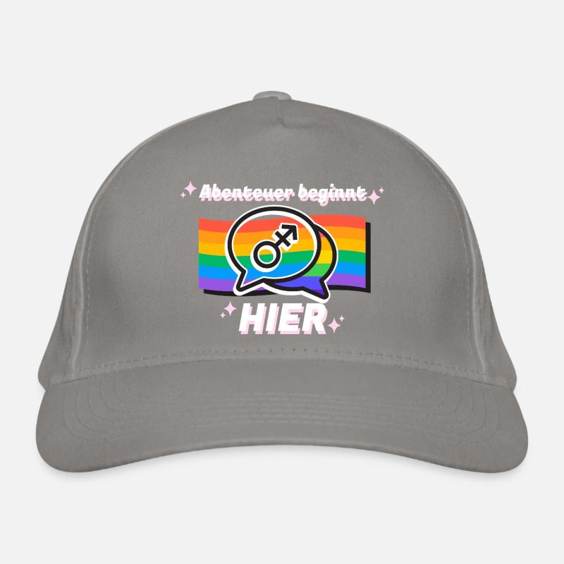 Abenteuer beginnt hier Pride Symbol Bio-Baseballkappe
