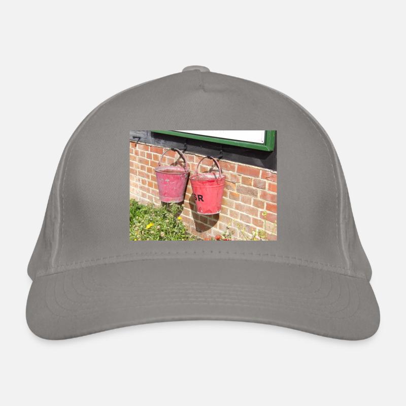 Weathered Pink Garden Buckets Organic Baseball Cap