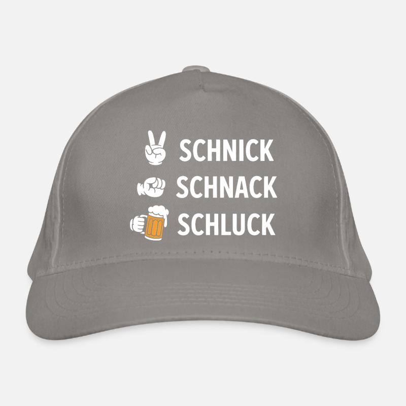Schnich Schnack Schluck - Funny Drinking Meme Bio-Baseballkappe
