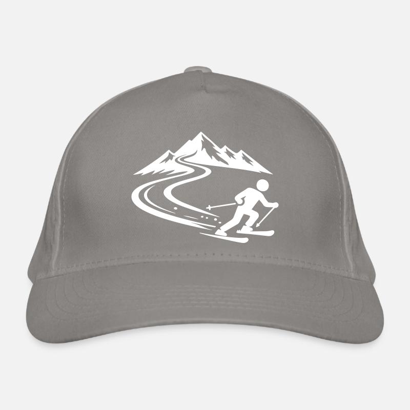 Ski Mountains Slope Organic Baseball Cap
