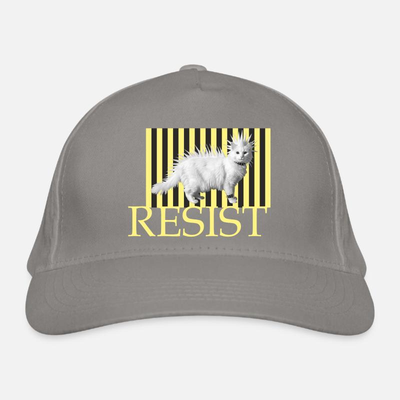 Résiste au chat coquin rayé Punk Chat drôle Casquette classique bio
