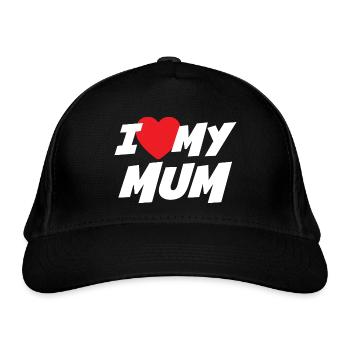 I Love my Mum - Organic Baseball Cap - black - Front