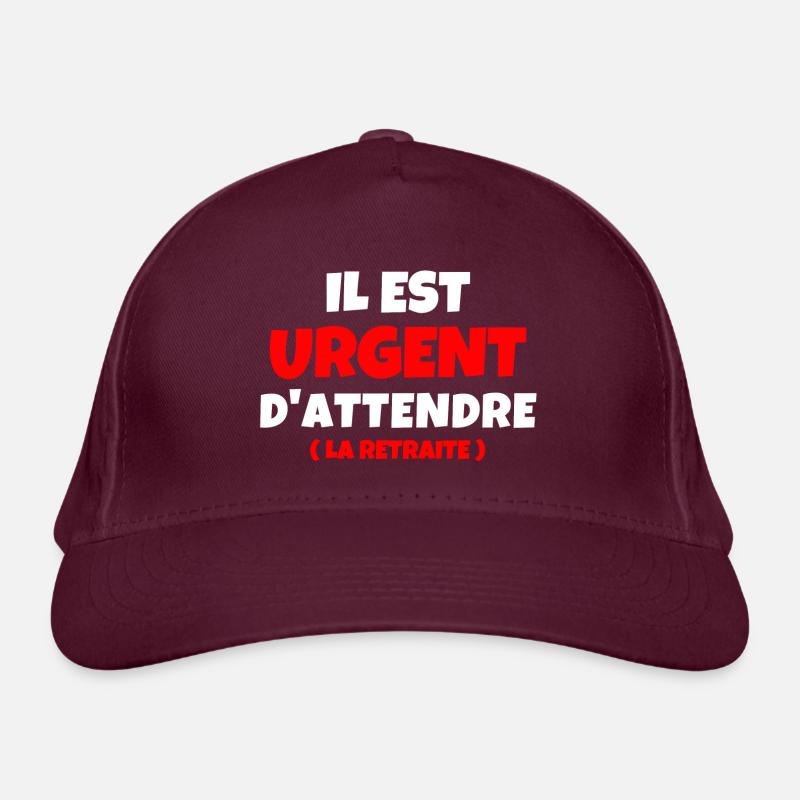 retraite, retraité, retraitée Casquette classique bio