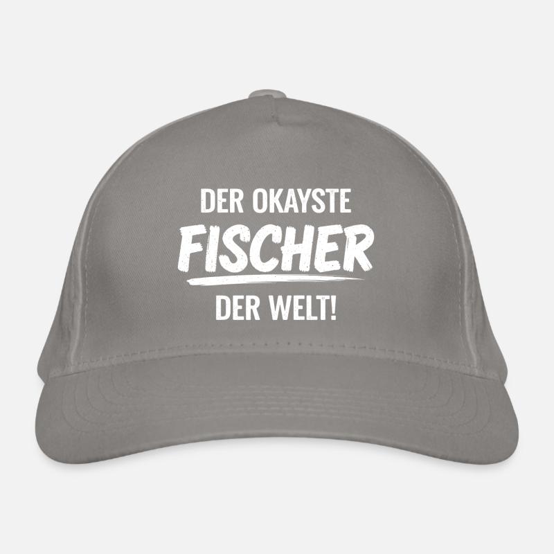 Fischer Angler Spruch Geschenkidee Bio-Baseballkappe