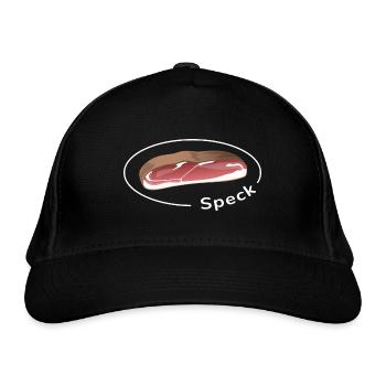 Bacon with writing - Organic Baseball Cap - black - Front