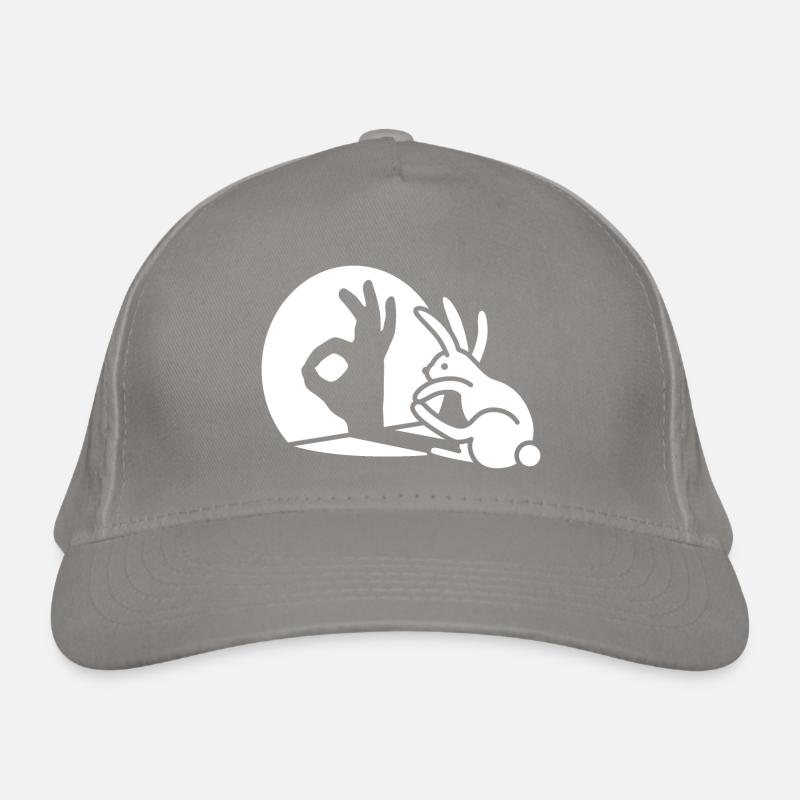 Rabbit shadow hand OK gesture sign Okay pico bello Organic Baseball Cap