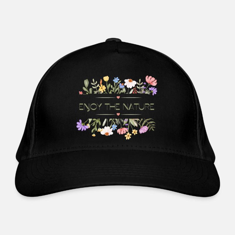 Enjoy the Nature Blumen Herz Bio-Baseballkappe