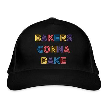 Bäcker werden backen - Bio-Baseballkappe - Schwarz - Vorne