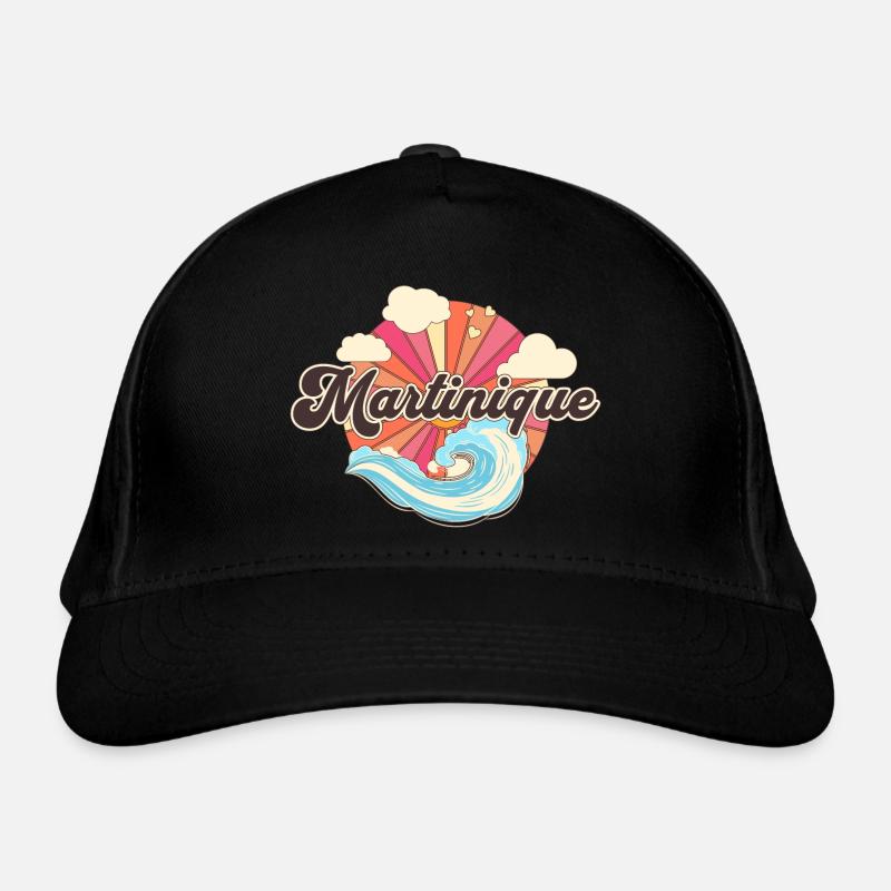 Martinica Caraibi Retro Beach - Berretto da baseball green - nero