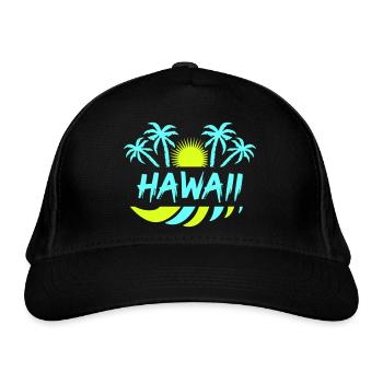 hawaii - Bio-Baseballkappe - Schwarz - Vorne